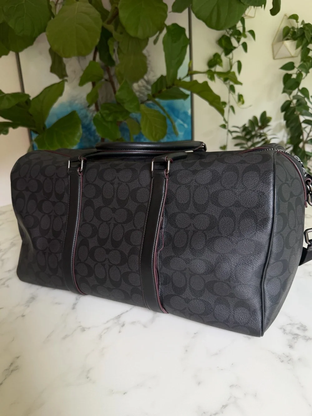 Coach Trekker Medium Carry-On Weekender Duffle In Signature Canvas F84216 Black